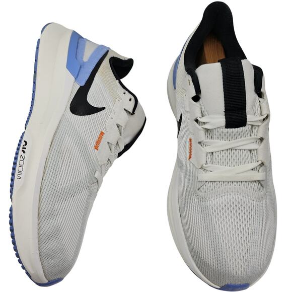 Nike Structure 25 White Black Royal Pulse Pure Platinum Womens 10 Running Shoes - Picture 1 of 11